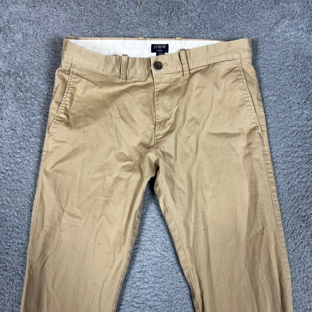 J Crew Flex Slim Chino Pants Tan Mens 29x32 Casual Office Formal Business - Picture 2 of 10